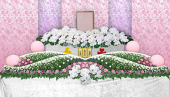 家族葬プランの祭壇