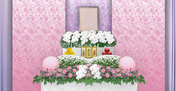 東久留米市・東京都内での一日葬プランの祭壇