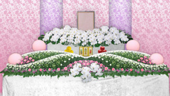 一日葬プランの祭壇