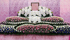 一日葬プランの祭壇